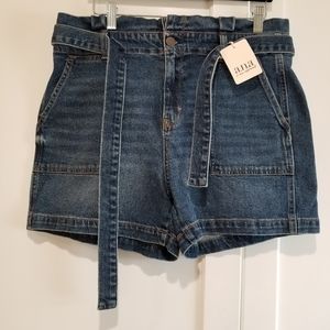 NWT a.n.a belted denim shorts
